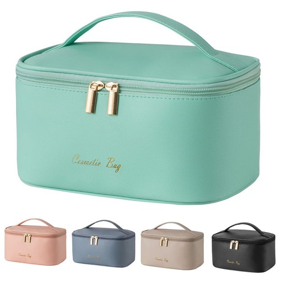 Women Light Green Small Cute Haze Blue Little Pouch Toiletry Makeup Organizer - Picture 1 of 9